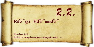 Régi Rómeó névjegykártya